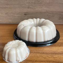 Gelatina de leche, zanahoria, piña y nuez